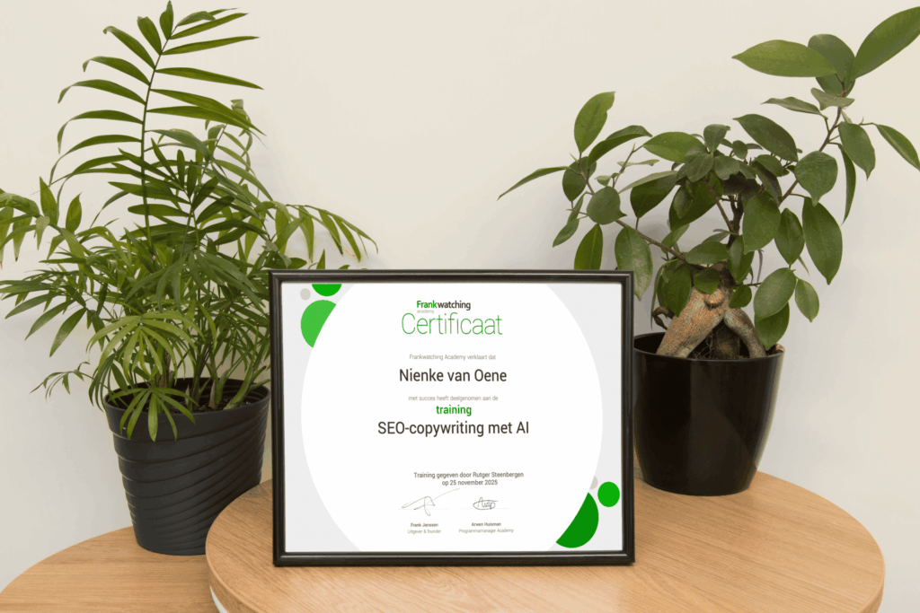 Certificaat SEO en GEO-copywriting met AI