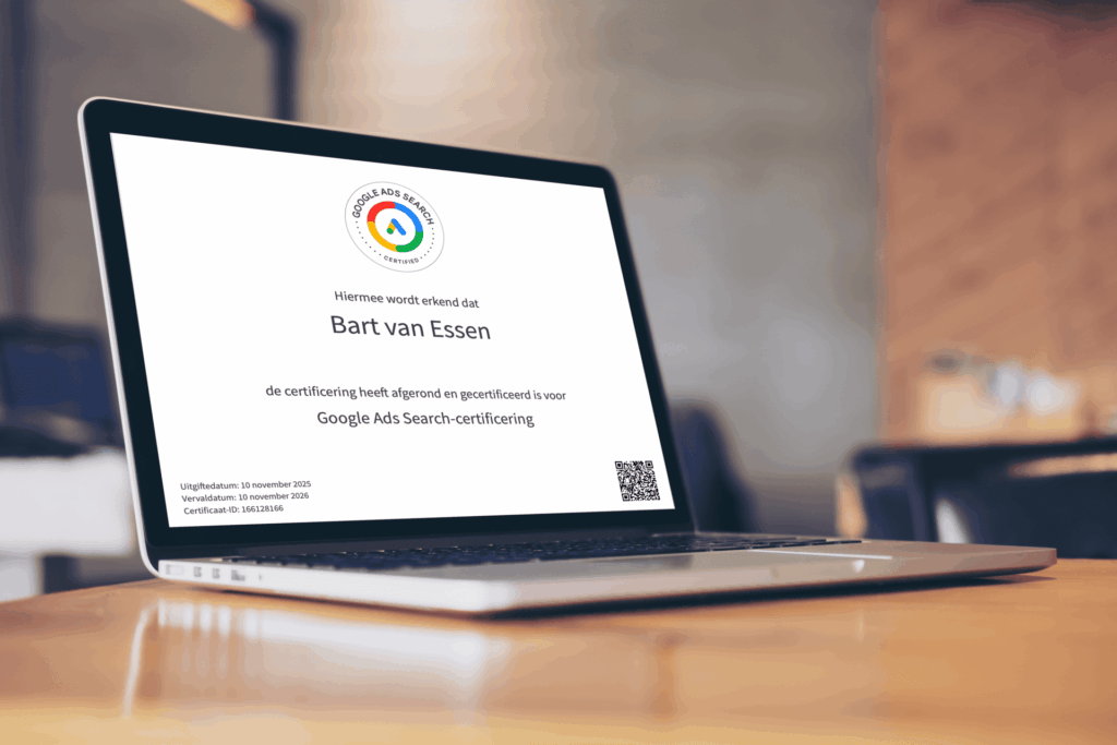 Certificaat Google Analytics